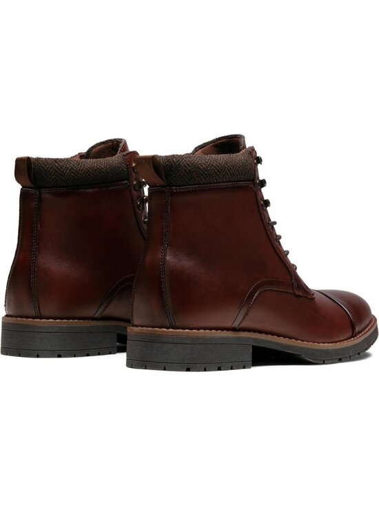 Men\'s Wine Red Boot Motorcycle Casual Boots for Men Zipper Fashion Chukka Boot